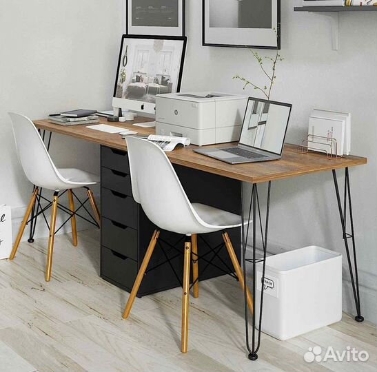 Компьютерный стол Лофт на 2 рабочих места