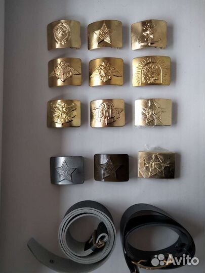 Ремень солдатский и бляхи