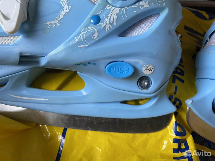 Коньки для девочки размер 34-37