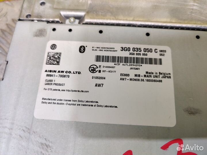 Блок управления мультимедиа MIB2 Volkswagen Passat