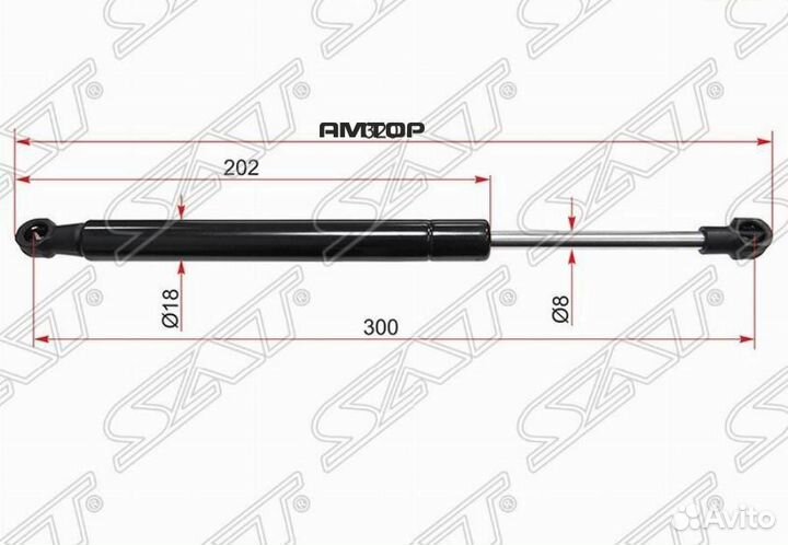 SAT ST-904514876R Амортизатор крышки багажника ren