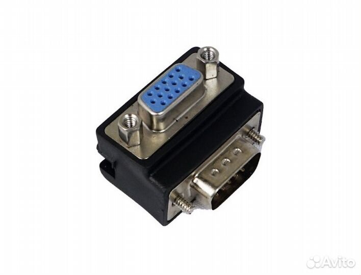 Переходник VGA-VGA гнездо-штекер угловой