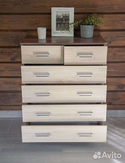 Комод Катрин 5 ясень шимо/дуб сонома