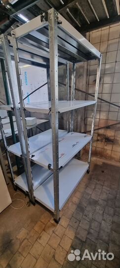Стеллаж производственный 1000х400х1800h из нерж
