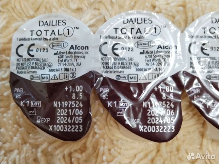 Dailies Total, (Alcon), +1