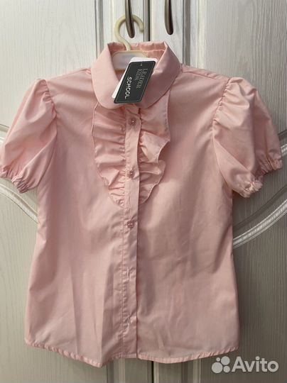 Блузка новая школьная для девочки рост 128