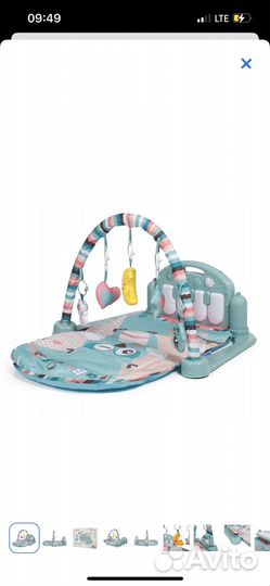Развивающий коврик с пианино baby go