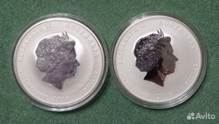Монеты Австралия Год обезьяны Тираж 500 шт Серебро