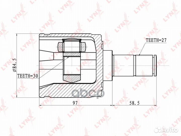 ШРУС внутренний перед прав/лев Honda Stream