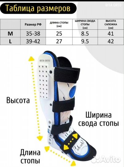 Ортез на голеностопный сустав, правый