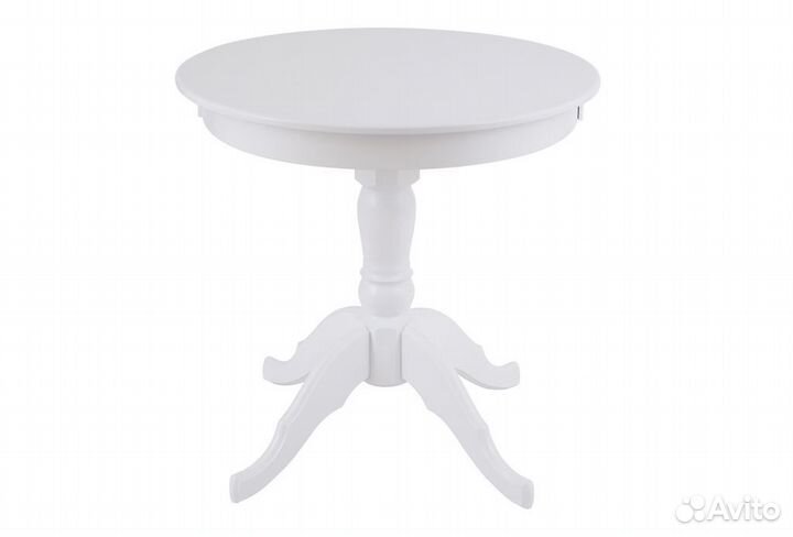 Стол обеденный не раздвижной Круглый-80 белая эмал