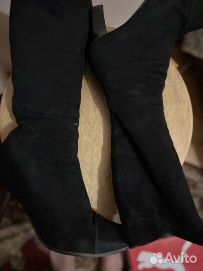 Сапоги замшевые 38