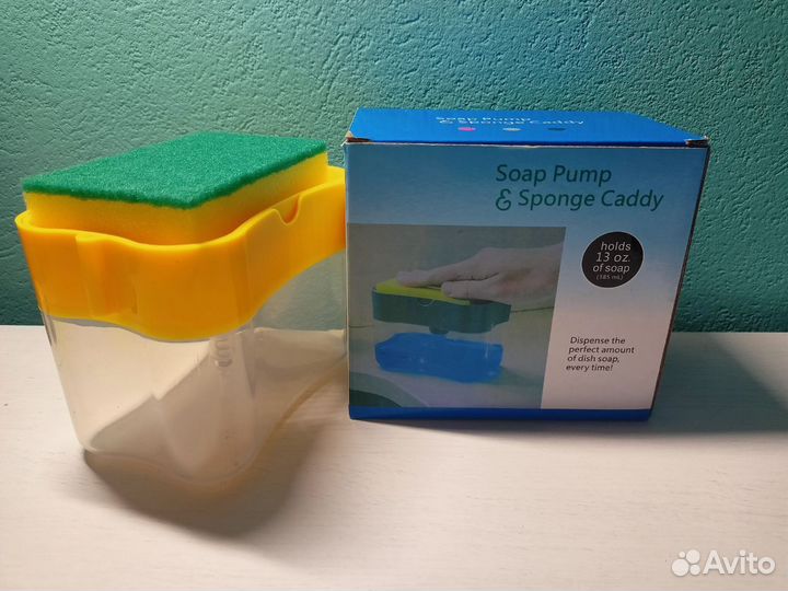 Кухонный диспенсер, дозатор и губка
