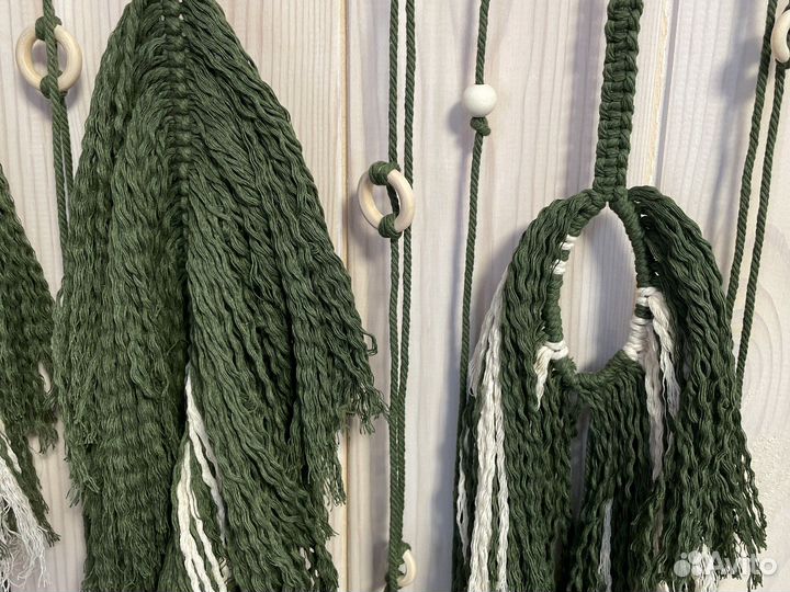 Панно большое с перьями (макраме)