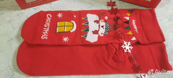 Носки новогодние в коробке 5шт