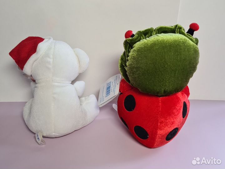 Игрушка мягкая музыкальная Б.коровка и Мишка. Нов