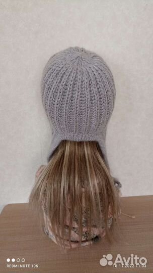 Шапка-ушанка и варежки из пуха норки