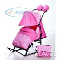 Санки-коляски с колесами на полозьях