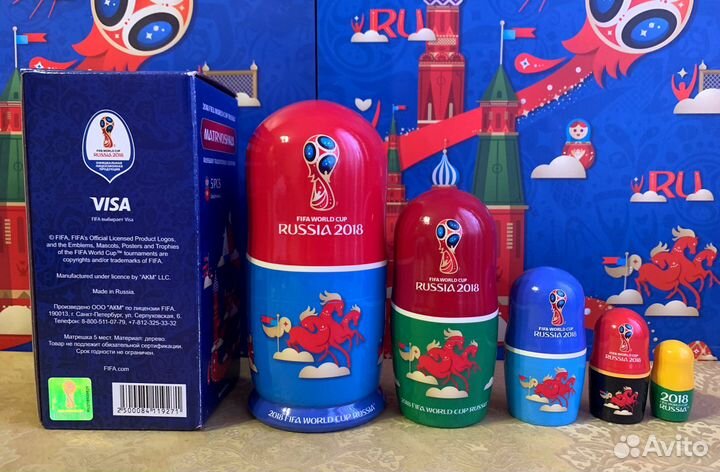 Матрешка Fifa. Города. 5 мест. Эксклюзив