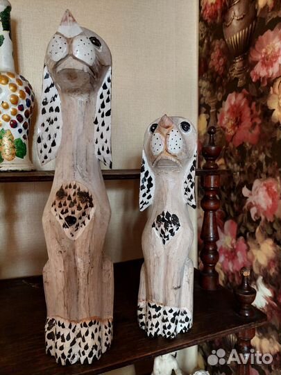 Фигурка собаки деревянные