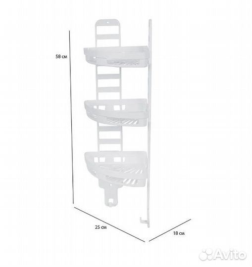 Угловая полка для ванной