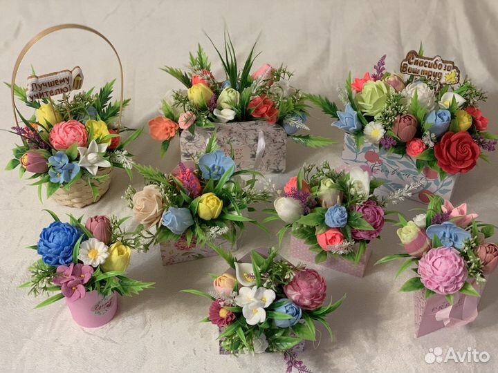 Мыло ручной работы/цветы/сувенир/подарок