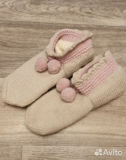 Тапочки вязаные