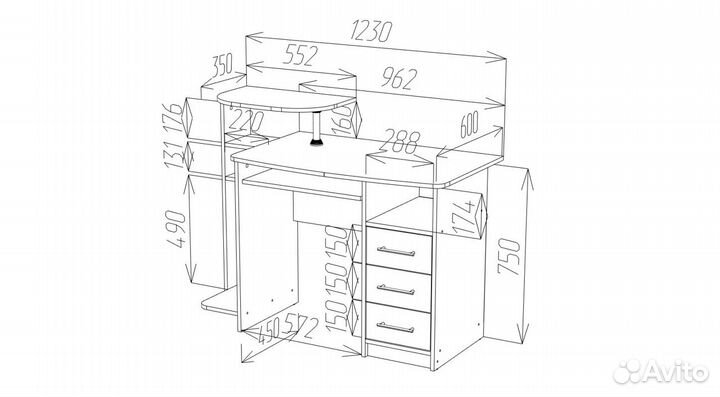 Компьютерный стол ск-4