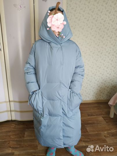 Пуховик зимний женский оверсайз