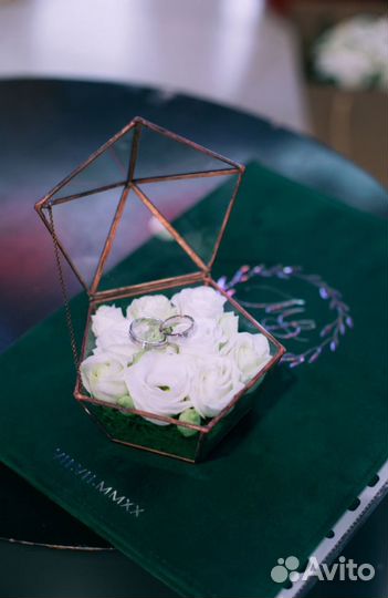 Шкатулки стеклянные свадебные