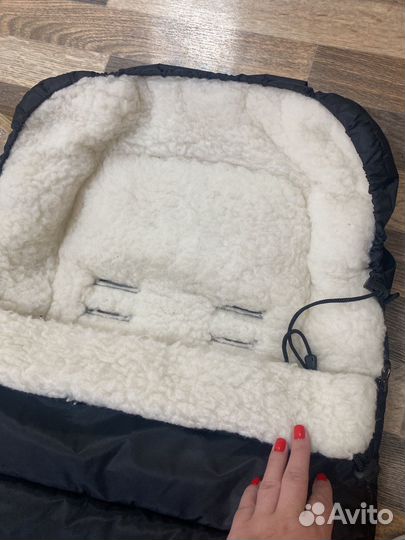 Меховой конверт в коляску овчина