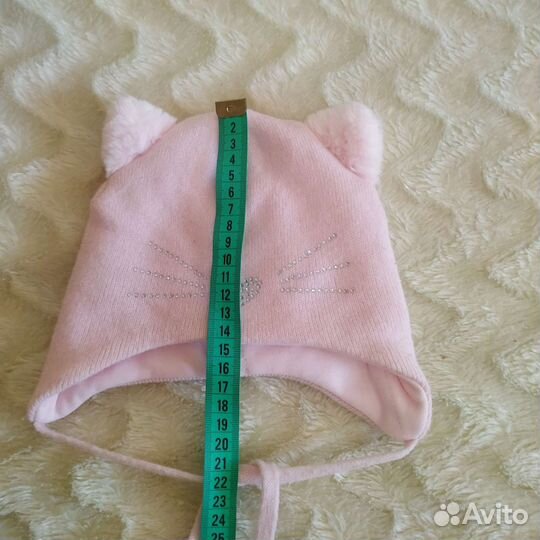 Демисезонная шапка для девочки от 4 мес