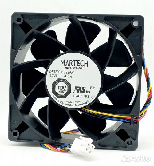 Кулер 120х120х38, 4,5А, 4 pin 2шт