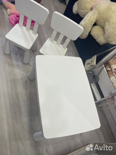 Детский стол и 2 стула IKEA