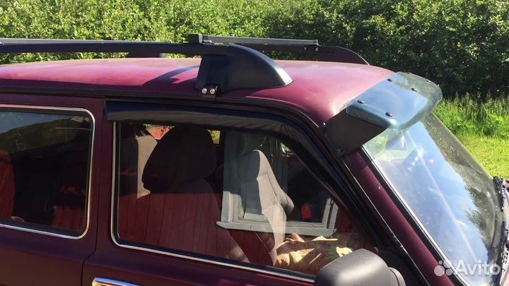 Рейлинги с поперечинами Лада Нива 4х4 (черные)