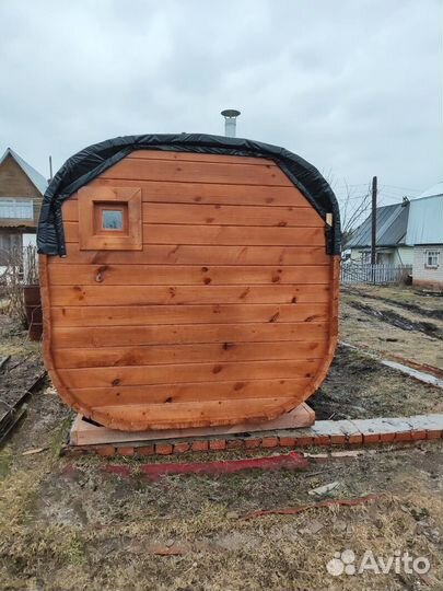 Баня-бочка под ключ