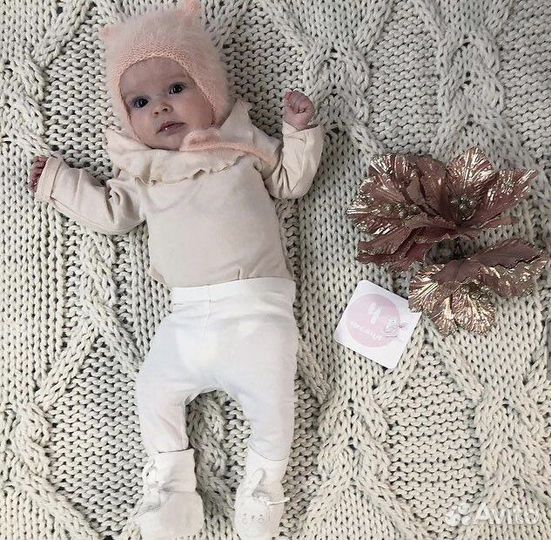 Шапочка из ангоры 3-6 мес