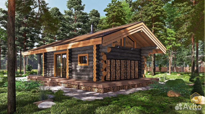 Сруб для бани 6 на 4