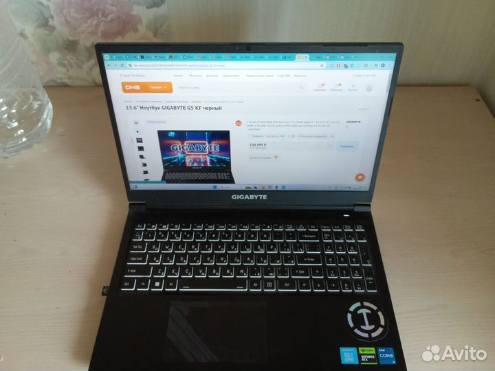 Игровой ноутбук gigabyte G5 KF rtx 4060 32gb RAM +