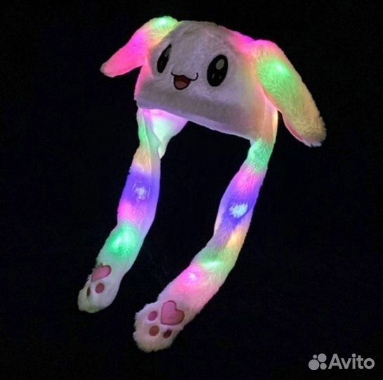 Шапка игрушка пикачу с двигающимися ушами детская