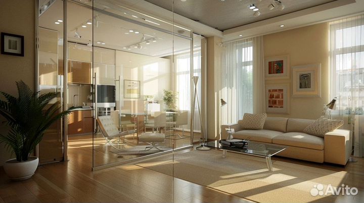 Перегородка стекло