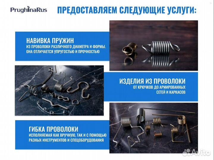 Производство / изготовление изделий из проволоки