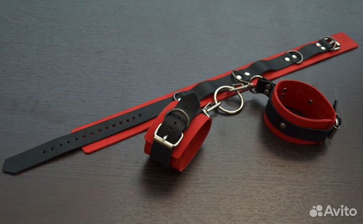 Чокер ошейник кожаный