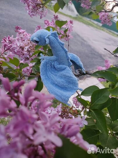 Дракон вязаный игрушка мягкая