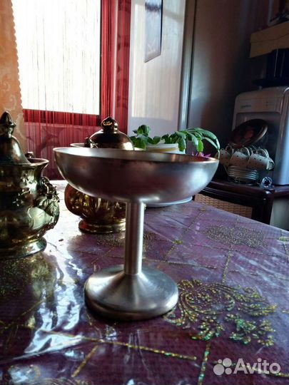 Икорница,креманка, СССР мельхиор,Кольчугино