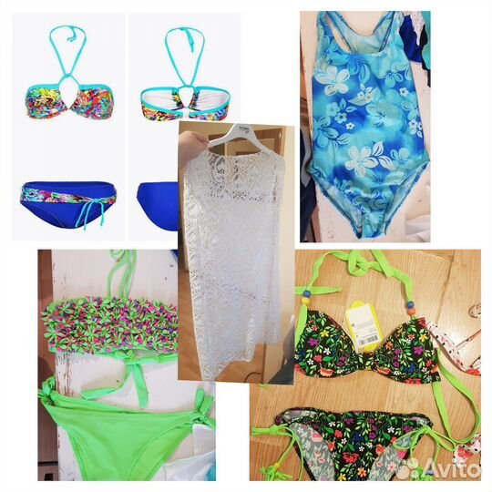 Новый купальник накидка р-ры 140,152,158,164, L