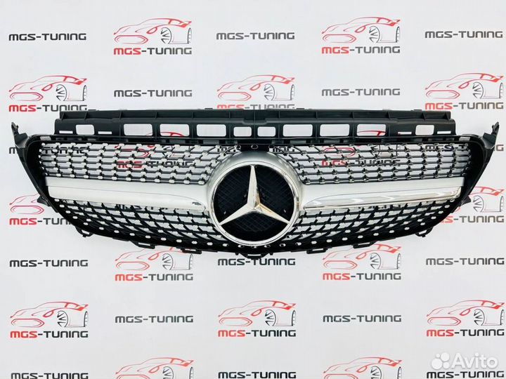 Решетка Mercedes E-class w213 Diamond Silver б/кам