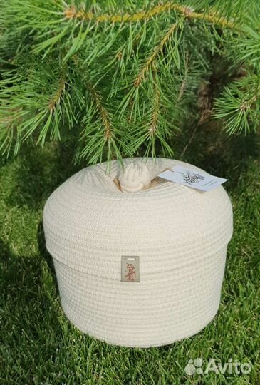 Хлебница из хлопкового шнура