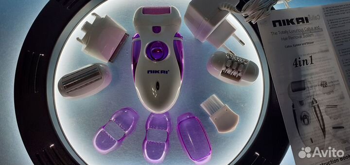 Косметический эпилятор 4в1 + Бритва Триммер Пилка