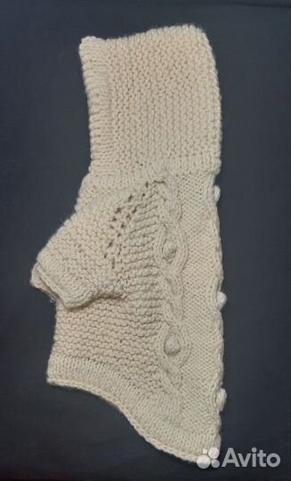 Вязаный свитер худи для собачки, S